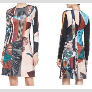 Clover Canyon Autumn Leaves Stretch Dress Small S